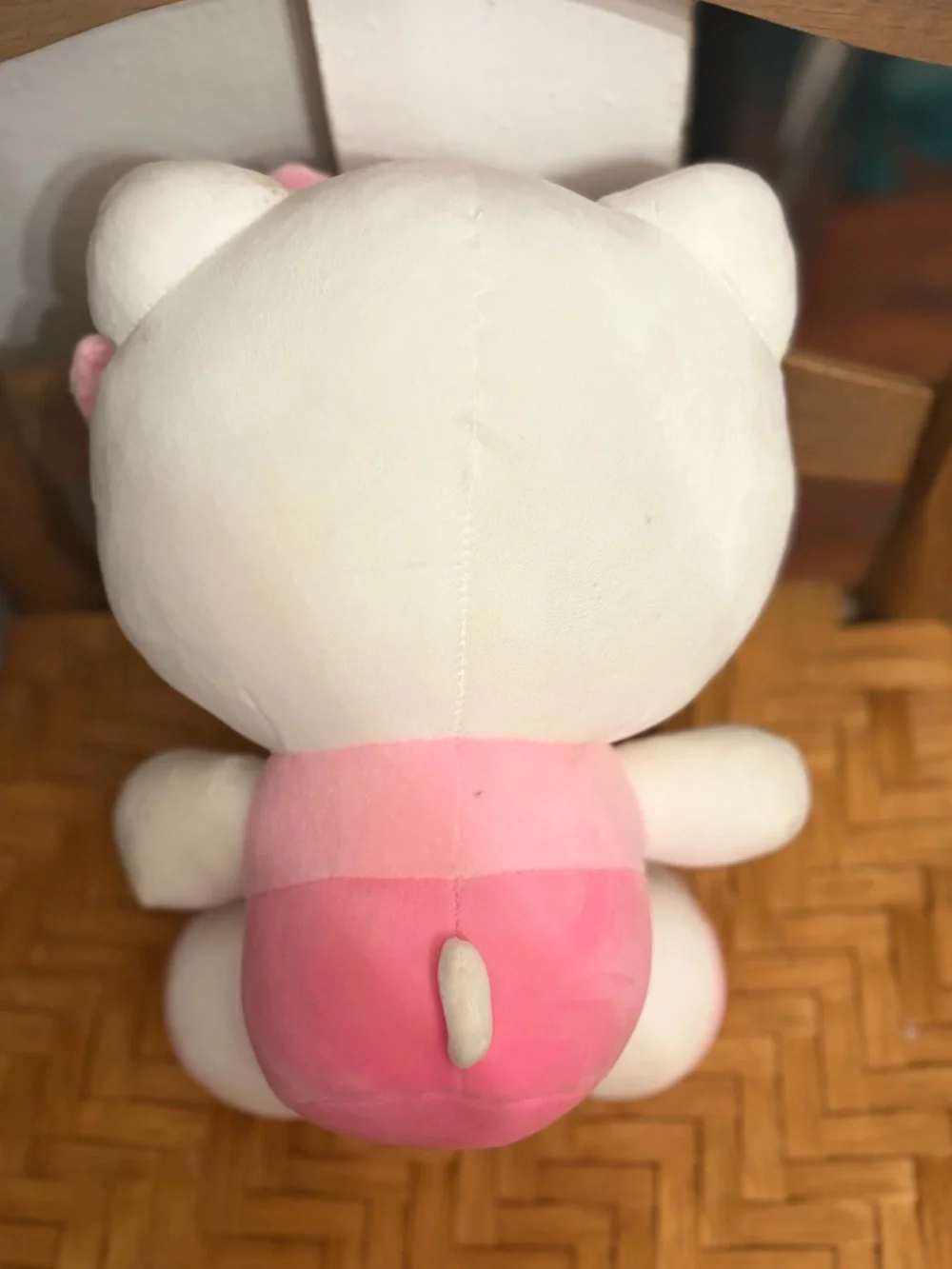 Hello Kitty Pink & White Plush with Decorative Bow